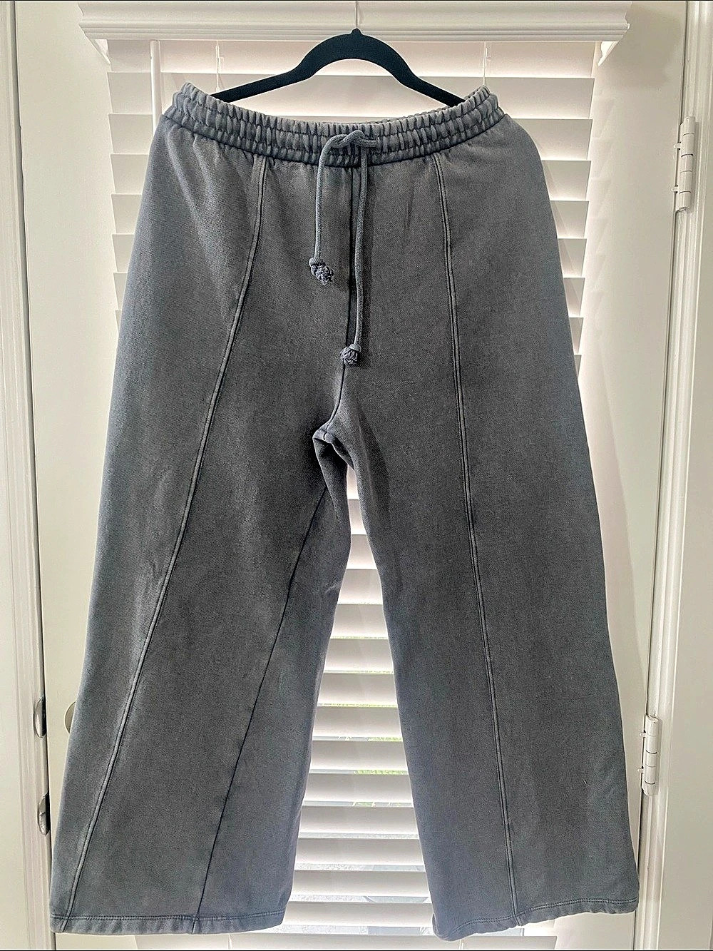 Zara Gray Wide-Leg Sweatpants Pants Size Medium